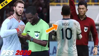 PES 2020 | Referee Realism | Amazing Player Reactions | Fouls & Cards | Gameplay