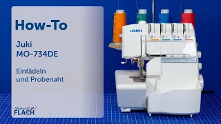 Juki MO-734DE | Overlock Maschine | Einfädel-Tutorial