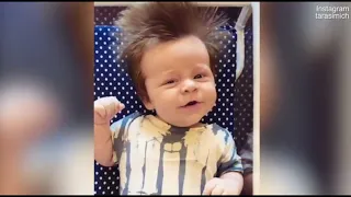 Mother-of-two has baby with incredible hair at just 16 weeks old