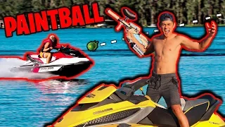 PAINTBALL JET SKI OBSTACLE COURSE!