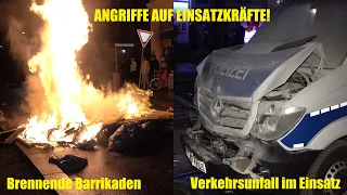 ANGRIFFE AUF DIE POLIZEI! Verursachen Verkehrsunfall/Zwei Krawallnächte in Folge in Leipzig