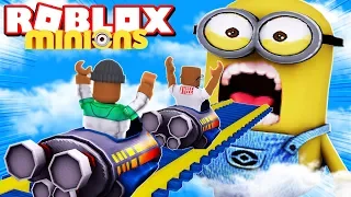 2 PLAYER ROCKET CART RIDE INTO THE MINIONS FOR ADMIN IN ROBLOX