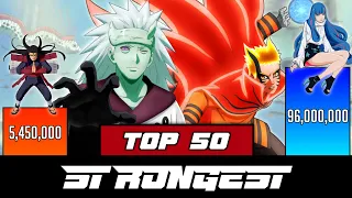 Top 50 Strongest Naruto Characters Power Levels - Naruto/Naruto Shippuden/Boruto Power Levels