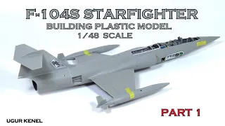 HIGH DETAILED  - F 104S STARFIGHTER - 1/48 SCALE MODEL KIT - PART 1