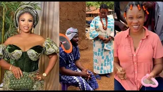 Yoruba movie actress Wumi Toriola costume as Chatta admires her