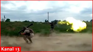 Ukrainian fighters fire at Russians at a close range with Swedish-provided Carl Gustafson weapon