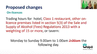 Local Alcohol Policy webinar for on and off licence holders