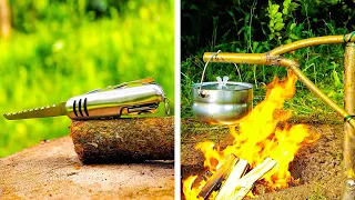 SURVIVING IN THE FOREST || HACKS AND GADGETS FOR EXTREMELY CAMPING