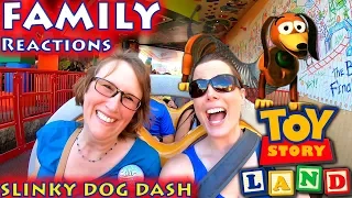 Disney World | Slinky Dog Dash ride | FAMILY Reactions