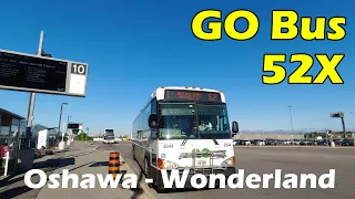 4K GO Bus Route 52X Ride from Oshawa to Canada's Wonderland (Duration 1h 45min)