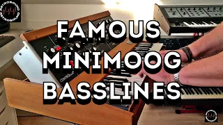 Famous Moog Minimoog Bass Lines