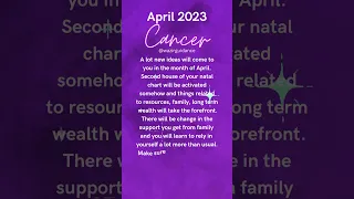 Cancer Horoscope for the upcoming month : April 2023