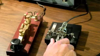 Morse Code (CW) QSO -- Paddle and Straight Keys