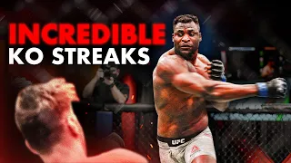 10 Most Incredible Knockout Streaks In UFC History