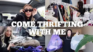 come thrifting with me in LA | try-on haul + car playlist