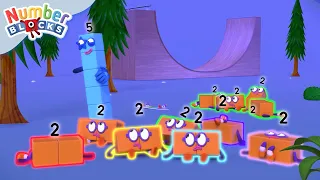 Aprenda a Dividir | Matemática para crianças - 123 | Numberblocks em Português Brasil