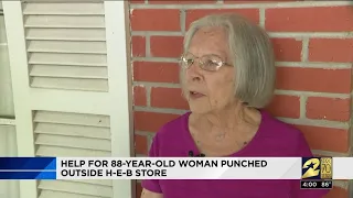 Help for 88-year-old woman punched outside HUB store