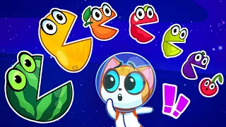 ⭐Hungry Planet Fruits 😋 Solar System Learning 🌎 Planets Sizes for Kids and Toddlers 😻Purr-Purr