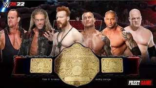 Sheamus vs Randy Orton vs Edge vs Batista vs Undertaker vs Kane Elimination Chamber Match WWE 2k22