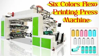 🔴 6 Colors High Speed Flexo Printing Press Machine