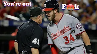 MLB | strike out and ejected (Angry Moments)