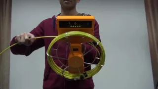 Unique handheld push rod camera with 30meters cable wheel