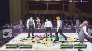 WWE 2K22 Customs -  Harry Potter Mixed Tag Team - Harry & Ginny vs Ron & Hermione