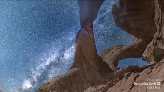 Star time lapses at arches national park