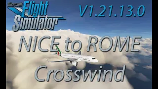 Flight Simulator 2020 - A320 Nice to Rome - Rough Crosswind Landing