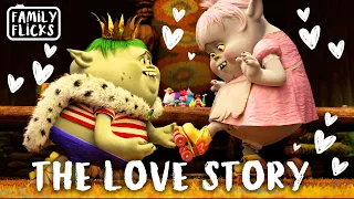 The Love Story Of King Gristle And Bridget | Trolls (2016) | Family Flicks