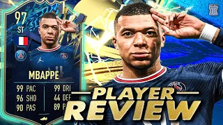 97 TEAM OF THE SEASON MBAPPE PLAYER REVIEW! TOTS MBAPPE - FIFA 22 Ultimate Team