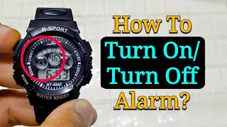 Как включить/выключить будильник? | 4 кнопки настройки будильника цифровых спортивных часов