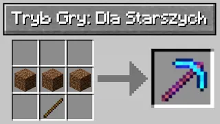 DODAŁEM POZIOM TRUDNOŚCI *DLA STARSZYCH* w Minecraft i DOSTAŁEM TO...