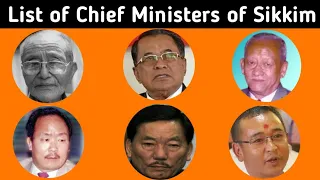 Chief Ministers of Sikkim State || Sikkim Chief Ministers Full List