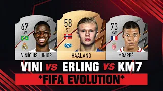 Perkembangan Rating Haaland VS Mbappe VS Vinicius JR di FIFA! 😢💔 FIFA 16 - FIFA 22