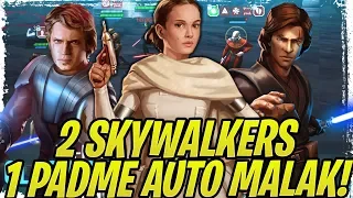 5 Star General Skywalker + Padme Auto Darth Malak and Revan! Best Padme Team? | SWGoH