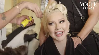 Christina Aguilera Gets Ready for AmFAR Gala Cannes | Vogue France