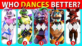 Who DANCES Better?💃🎶 Five Nights at Freddy's Edition 🐻 Freddy Fazbear, Chica, Roxy, Monty, Vanny,...