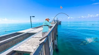 This DESTROYED Pier Is Home To GIANT Fish!