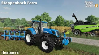 Stacking Clover Hay Bales in hayloft, Plowing, Corn Harvesting│Stappenbach│FS 19│Timelapse #06