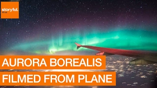 Aurora Borealis Filmed From Plane