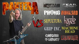 Pantera (Dimebag Darrell) VS All (Groove Metal Guitar Riffs Battle)