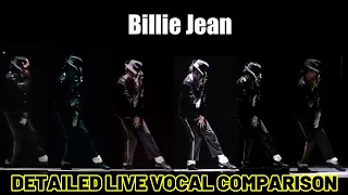 Billie Jean - HIStory Tour All Live Vocal Comparison (pro footage only)