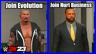 WWE 2K23: Join Evolution vs Join The Hurt Business In MyRise Mode