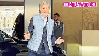 Paul McCartney From The Beatles Jokes Around With Fans & Media While Leaving His Hotel In Australia