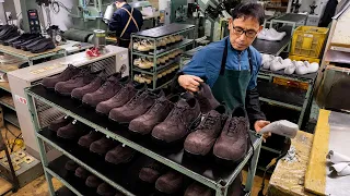 The Process of Making Slip Resistant Leather Shoes. Korean Safety Footwear Factory