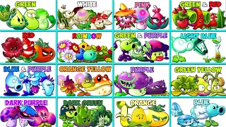 Random 16 Team Colorful Battlez - Who Will Win? - Pvz 2 Team Plant vs Team Plant