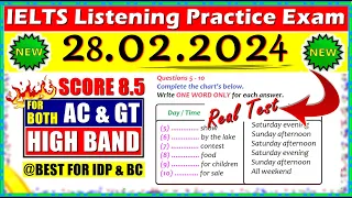 IELTS LISTENING PRACTICE TEST 2024 WITH ANSWERS | 28.02.2024