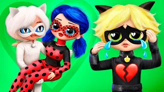 Ladybug and Cat Noir's Love Story/ 30 LOL OMG DIYs