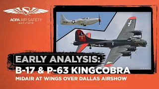 Early Analysis: Wings Over Dallas Midair Collision WWII Airshow November 12, 2022